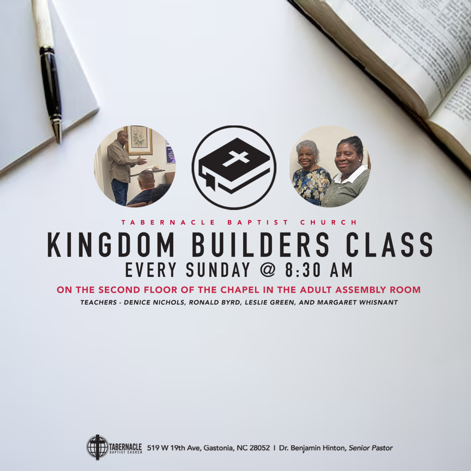 Kingdom Builder’s Class – Tabernacle Baptist Church – Exalt, Equip ...